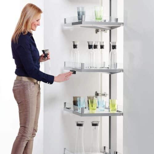 Ảnh thực tế bộ kệ 5 tầng CONVOY LAVIDO 600mm Hafele 549.62.906