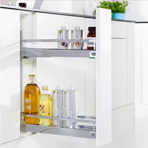 Ảnh thực tế bộ rổ kéo cho tủ bếp dưới Hafele 545.61.028