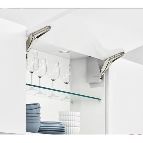 Ảnh thực tế bộ tay nâng FREE FLAP 1.7 Hafele 493.05.830 nắp xám