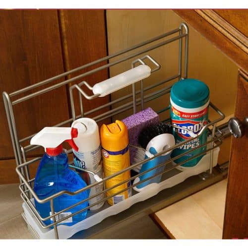 Ảnh thực tế rổ kéo đựng dụng cụ vệ sinh Portero 1 Hafele 545.48.260