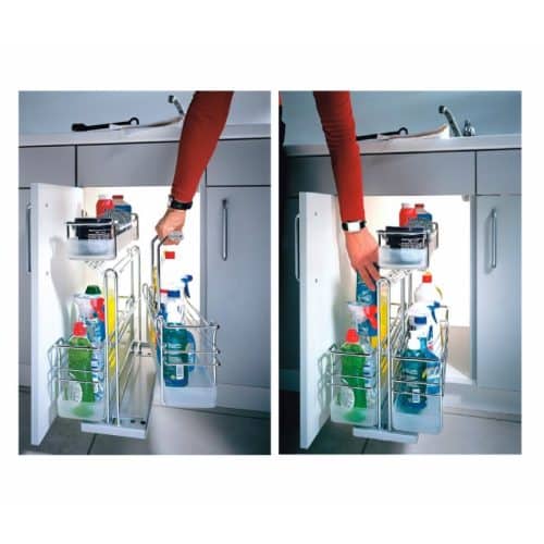 Ảnh thực tế rổ kéo đựng dụng cụ vệ sinh Portero 3 Hafele 545.48.262