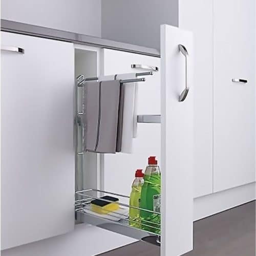 Bộ rổ kéo có thanh treo khăn cho tủ bếp dưới Hafele 545.61.063 5 Ảnh thực tế bộ rổ kéo có thanh treo khăn cho tủ bếp dưới Hafele 545.61.063