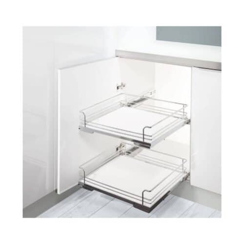 Ảnh thực tế phụ kiện tủ bếp Hafele 540.26.665 bộ rổ ARENA