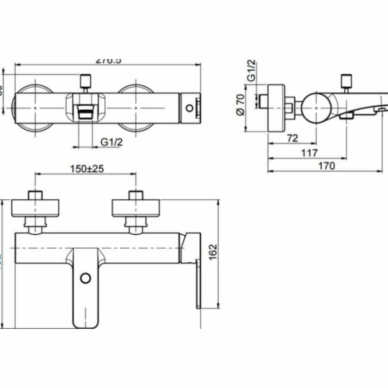 Kích thước bồn tắm âm tròn Hafele 588.55.603 Kích thước bồn tắm âm tròn Hafele 588.55.603