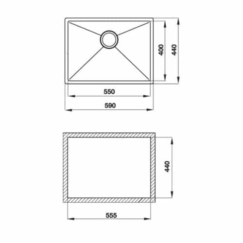 Chậu rửa chén bát Hafele Valerian HS-SS5944 567.20.397 3 Chậu rửa chén bát Hafele Valerian HS-SS5944 567.20.397