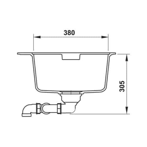 Chậu rửa bát đá Hafele HS20-GKN2S90 570.33.190 5 Chậu rửa bát đá Hafele HS20-GKN2S90 570.33.190
