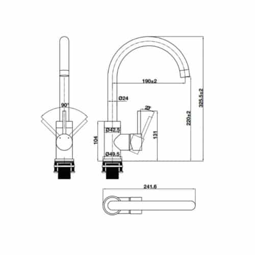 Vòi rửa bát Hafele HT21-CH1F220C 577.55.240 4 Vòi rửa bát Hafele HT21-CH1F220C 577.55.240