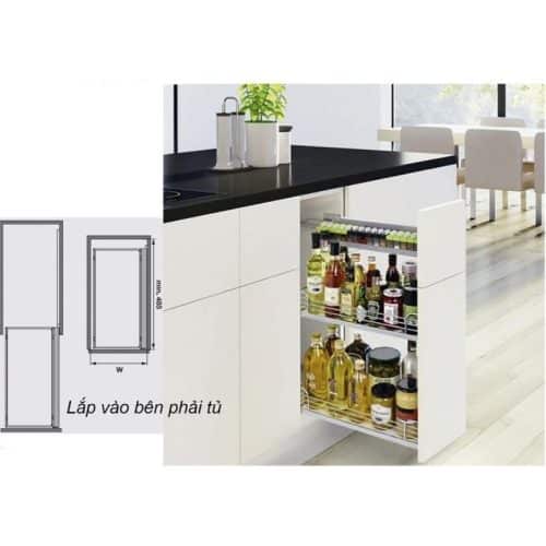 Lắp đặt bộ rổ kéo cho tủ bếp dưới Hafele 545.61.029
