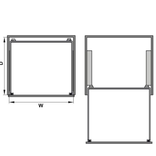 Lắp đặt bộ rổ kéo lọt lòng ARENA Hafele 540.26.653, tủ rộng 400mm