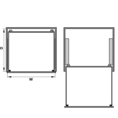 Lắp đặt bộ rổ kéo lọt lòng ARENA Hafele 540.26.655, tủ rộng 500mm