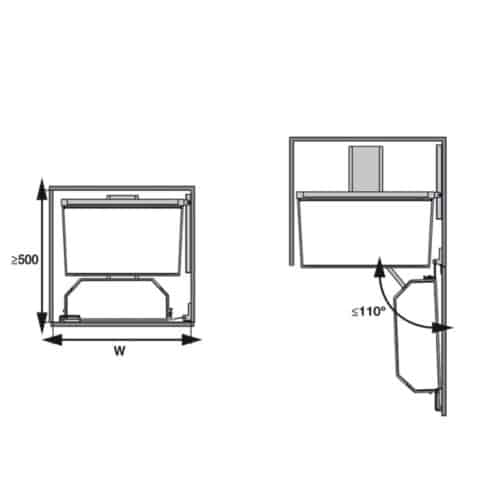 Lắp đặt bộ kệ đựng thực phẩm 6 tầng 600/1700mm TANDEM Hafele 545.94.652