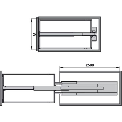 Bộ kệ tủ 6 tầng DISPENSA 90 ARENA 400mm Hafele 546.54.543 4 Lắp đặt bộ kệ tủ 6 tầng DISPENSA 90 ARENA 400mm Hafele 546.54.543
