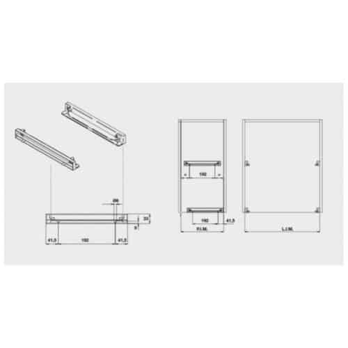 Lắp đặt khay up chén đĩa Hafele 544.01.007 KT 564x263mm