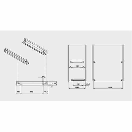 Lắp đặt khay up chén đĩa Hafele 544.01.027 inox, 564x263mm