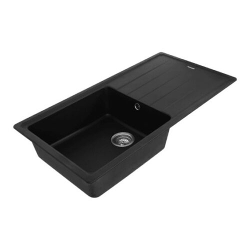 Mặt trong Chậu rửa bát đá 1 hố Hafele HS20-GED1S60 570.32.330 màu đen