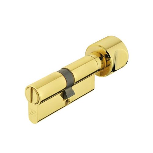 Ảnh ruột khóa 1 đầu chìa 1 đầu vặn Hafele 916.08.916, 101mm Đồng thau