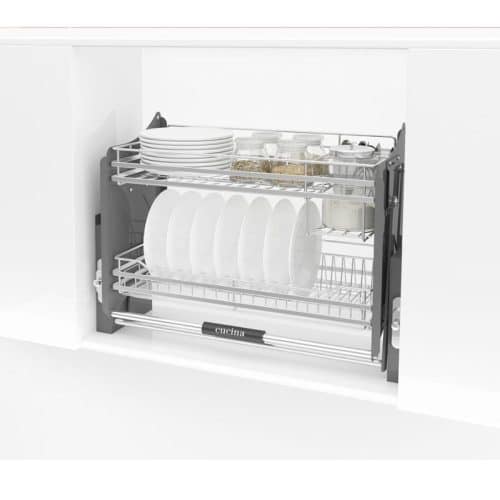 Ảnh thực tế rổ chén đĩa di động lướt dẹt LENTO Cucina 504.76.214 mạ chrome