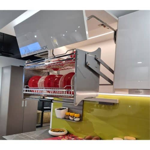 Ảnh thực tế rổ chén đĩa di động lướt tròn LENTO Cucina 504.76.204 mạ chrome