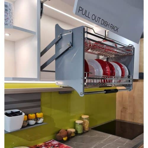 Ảnh thực tế rổ chén đĩa di động lướt tròn LENTO Cucina 504.76.205 mạ chrome