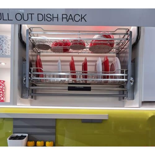 Ảnh thực tế rổ chén đĩa di động lướt tròn LENTO Cucina 504.76.205 mạ chrome