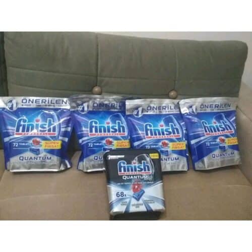 Bao bì Viên rửa bát Finish Quantum Max 72 viên
