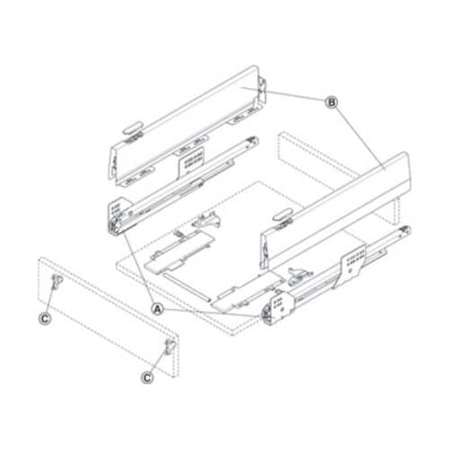 Bộ ngăn kéo Hafele 513.31.715 Matrix Box P35 PTO SC 16/115/1200/500 mm 4 Lắp đặt Bộ ngăn kéo Hafele 513.31.715 Matrix Box P35 PTO SC 16/115/1200/500 mm