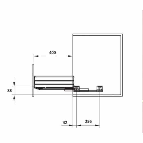 Kích thước bộ rổ chén đĩa CAPPELLA Cucina 549.08.004 Inox 304