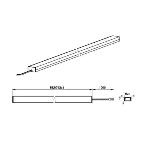 Đèn led thanh tích hợp cảm biến cửa cucina Hefele 833.01.407562 3 Kích thước đèn led thanh tích hợp cảm biến cửa cucina Hefele 833.01.407562