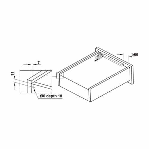 Ray âm nhấn mở EPC EVO mở toàn phần 450mm Hafele 433.32.174 3 kich thuoc ray am epc evo hafele nhan mo mo toan phan 433 32 174 1