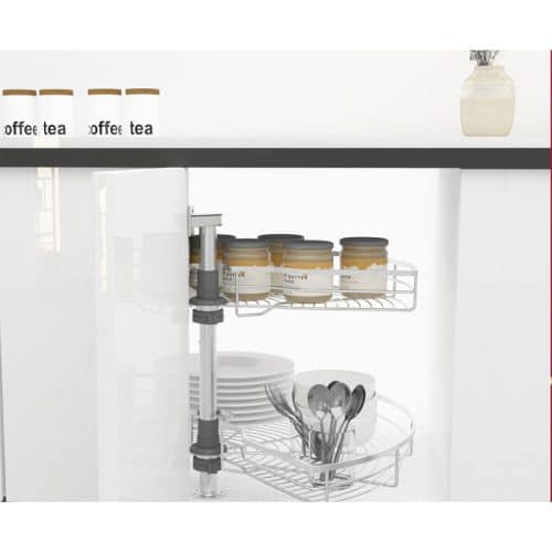 Lắp đặt bộ rổ góc xoay 180 độ MEZZO Cucina 548.37.000 Inox 304