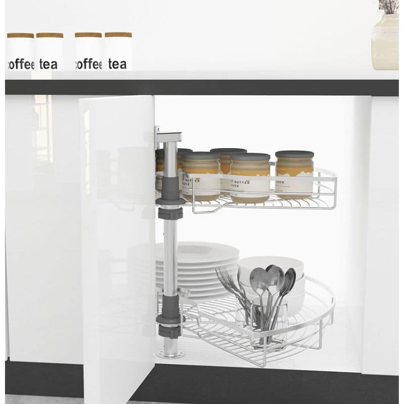 Lắp đặt bộ rổ góc xoay 180 độ MEZZO Cucina 548.37.200 mạ chrome Lắp đặt bộ rổ góc xoay 180 độ MEZZO Cucina 548.37.200 mạ chrome