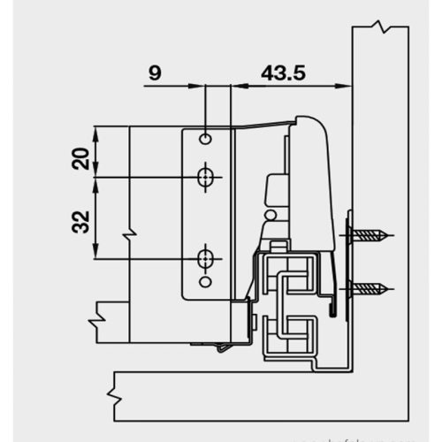 Ray hộp Hafele 552.75.005 Alto màu xám, H84X500MM 4 Lắp đặt ray hộp Hafele 552.75.005 Alto màu xám, H84X500MM