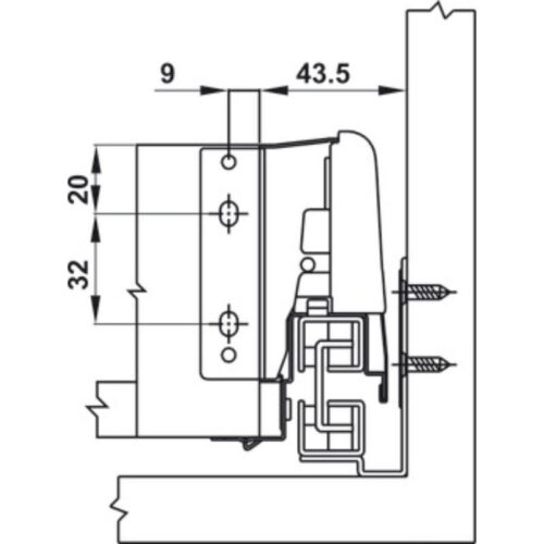Ray hộp Hafele 552.03.785 Inner Alto âm giảm chấn H84xD500mm trắng mờ (3)