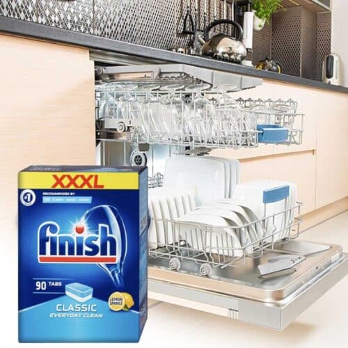 Sử dụng Viên rửa bát Finish Classic Lemon 90 viên
