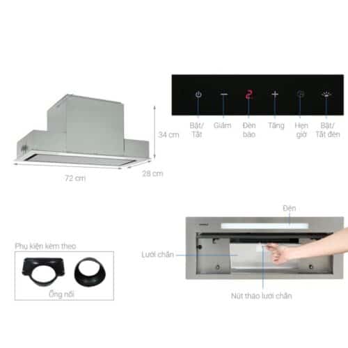 Thông số Máy hút mùi âm tủ Hafele HH-BI72A 533.80.027