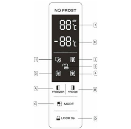 Hướng dẫn điều chỉnh nhiệt độ ngăn đông, ngăn mát. Tủ lạnh side by side Hafele HF-SB5321FB 