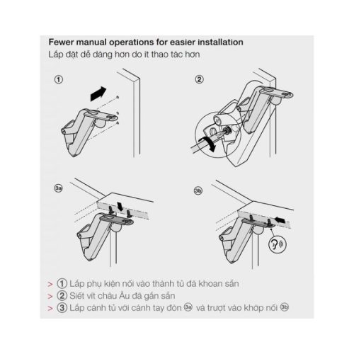 Hướng dẫn lắp đặt của tay nâng Hafele Free Space 1.11 C 493.05.921