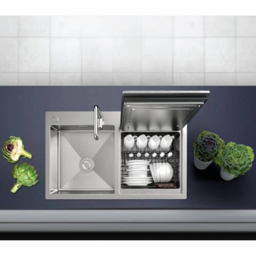 Máy rửa bát liền chậu Hafele HDW-SD90A 539.20.530 3 anh thuc te chau ket hop may rua chen hafele hdw sd90a 539 20 530