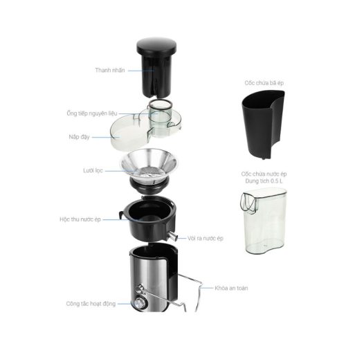 Máy ép trái cây Hafele GS-353 535.43.086 3 bo phan may ep trai cay hafele gs 353 535 43 086