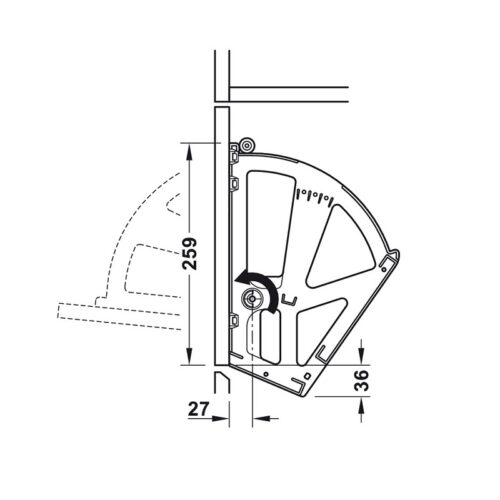 goc mo cua phu kien tu giay hafele 892 14 742