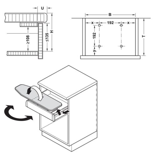 Bàn ủi đồ Hafele 568.60.764 lắp trong ngăn kéo 3 kich thuoc ban ui do hafele 568 60 764 lap trong ngan keo