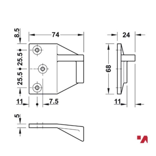 kich thuoc bas chot ngang hafele 911 56 024
