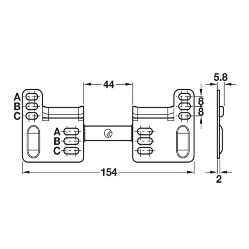 Đế gắn tường cho bas treo tủ Hafele 290.41.991 3 kich thuoc de gan tuong cho bas treo tu hafele 290 41 991