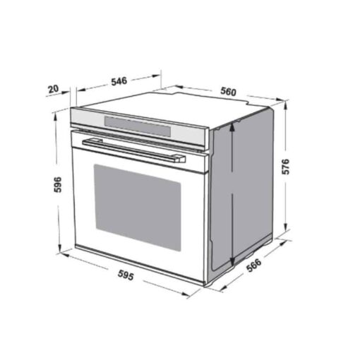 Lò nướng âm tủ 72L Hafele HO-8T72A 538.01.421 3 kich thuoc lo nuong hafele ho 8t72a 538 01 421