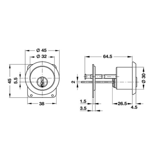 kich thuoc ruot khoa thoat hiem hafele 911 56 046