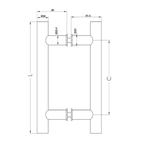 kich thuoc tay nam keo chu h dai 1600 mm hafele 903 01 808