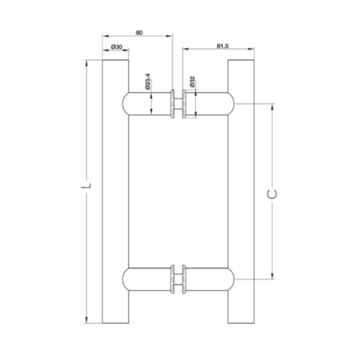 kich thuoc tay nam keo chu h dai 400 mm hafele 903 01 801 1