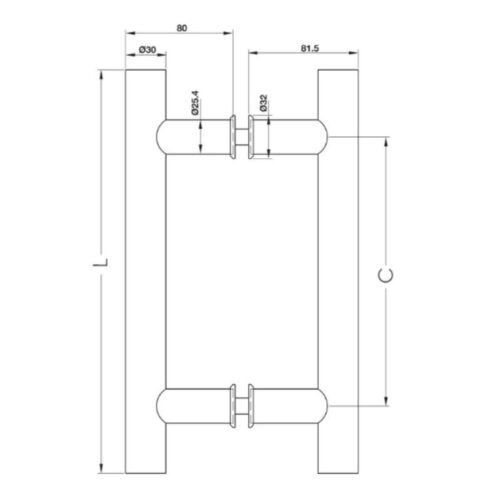 kich thuoc tay nam keo chu h dai 600 mm hafele 903 01 803 1