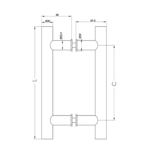 kich thuoc tay nam keo chu h dai 800 mm hafele 903 01 804 1