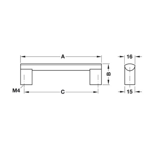 kich thuoc tay nam nhom 140 mm hafele 110 74 922